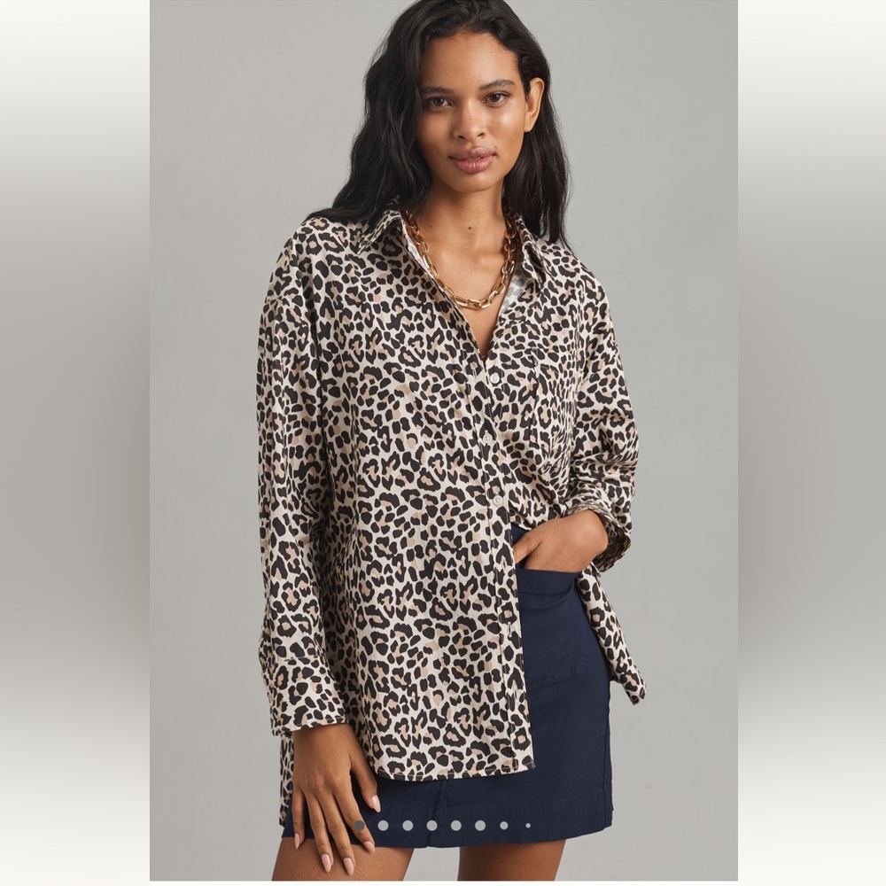 Anthropologie The Bennet Buttondown Shirt by Maeve Size M